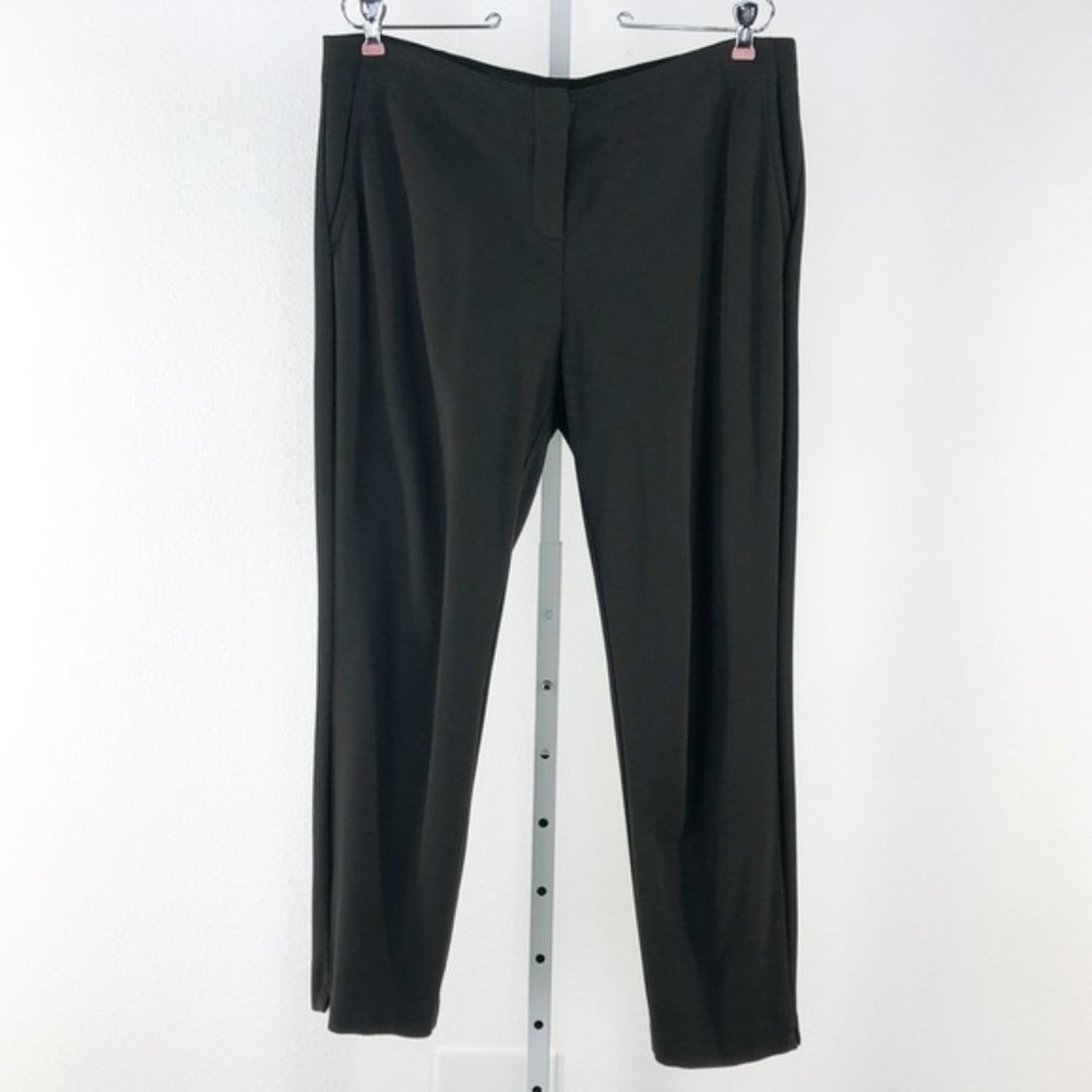 Eileen Fisher Olive Skinny Fit Pants - Picture 1 of 7